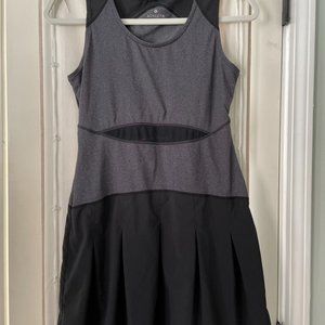 Athleta Tennis dress - Gray and Black, Zipper pocked on back - XS